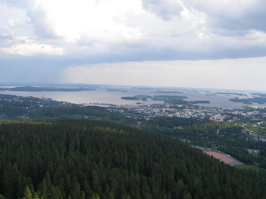 The view from the Puijo Radio Tower, Finland