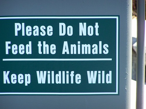 Keep wildlife wild...