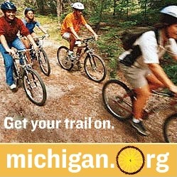 State of Michigan tourism ad for bicycling
