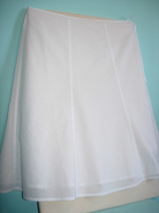Plain white skirt...