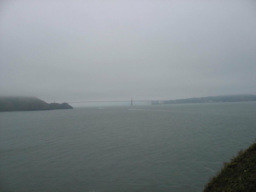 Golden Gate in summer fog
