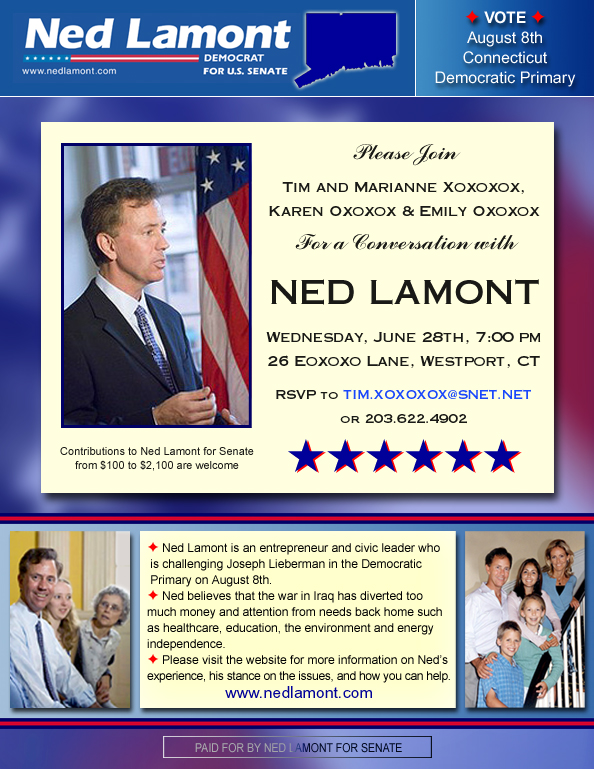 Ned Lamont 6.28 invite