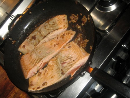 Seared salmon