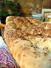 Turkish breakfast: Pide bread