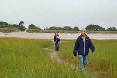 Hiking through grasses in Brewster