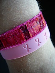 Pink ribbon bracelet