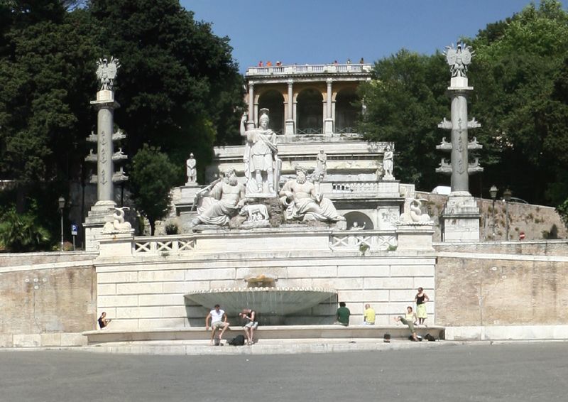 Fountian of Rome between the Tiber and Anio in Piazza del Popolo
