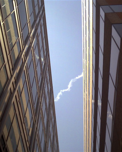 Contrail Above the Alley