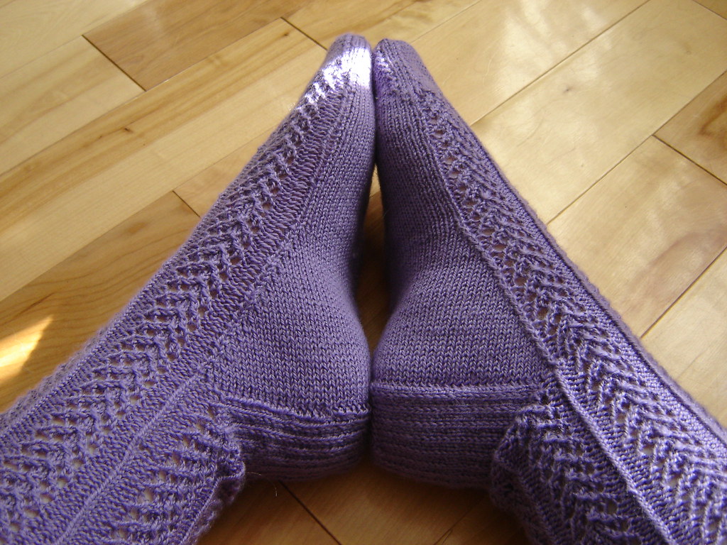 Purple Hedera Socks
