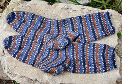 Lion Brand Magic Stripe Socks - complete