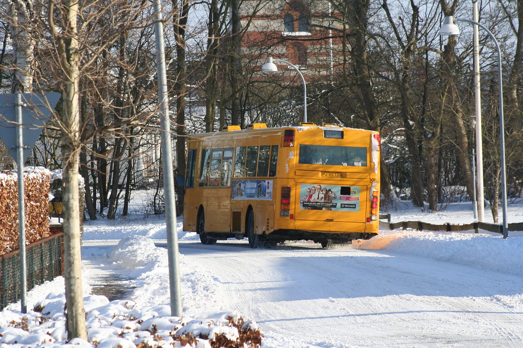Bussen i Gadstrup en vinterdag