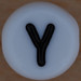 White Bead letter Y