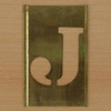 Brass Stencil Letter J