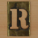 Brass Stencil Letter R
