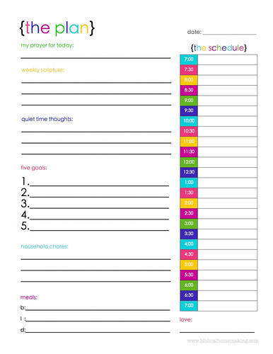 Free Fitness Printable Daily Planner
