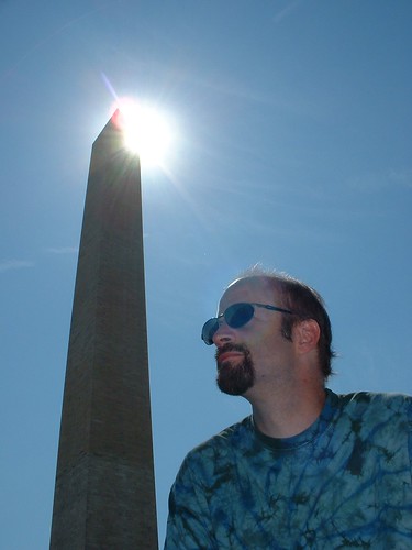 Rob and haloed Washington Memorial