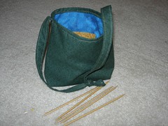 Small project bag outside