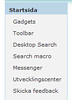Windows Live Gallery menu in swedish