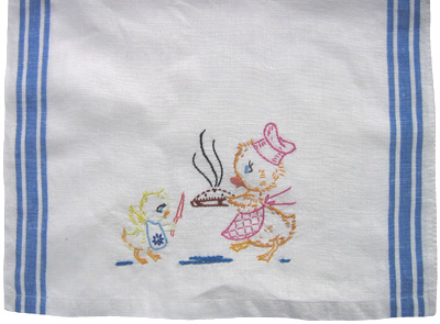 vintage embroidered towel