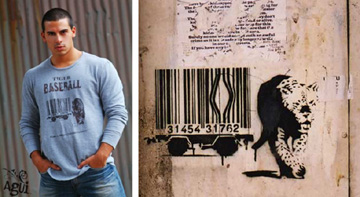 Banksy rip-off Detroit Tiger shirt