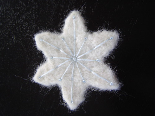 felted snowflake