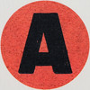 Vintage Sticker Letter A