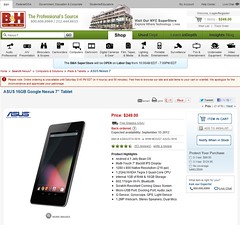 ASUS 16GB Google Nexus 7  Tablet NEXUS7 ASUS 1B16 B H Photo