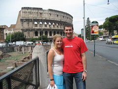 Holly & I outside Colosseum