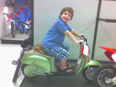 Owen on little green scoot 2