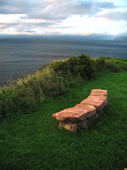 stone bench at gampo abbey