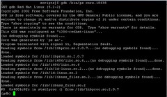 GNU GDB used to analysis UNIX / Linux core dump file