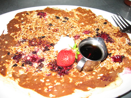 Blackberry Granola Pancake