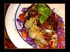 Stuffed Chicken Thigh on Red Cabbage-Carrot Bed