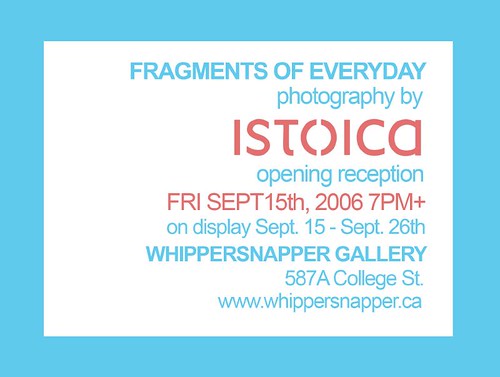 Fragments of Everyday at Whippersnapper Gallery show flyer