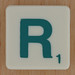 Scrabble Green Letter R