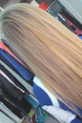 Beautiful straight blonde hair