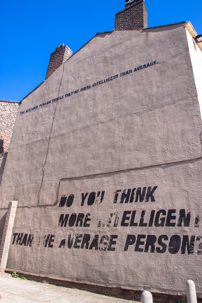16/30 - the average person thinks they are more intelligent than average