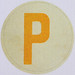 Vintage Sticker Letter P