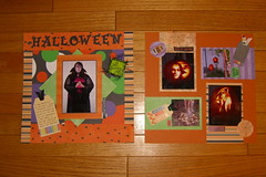 Halloween 2003, scrapbook spread