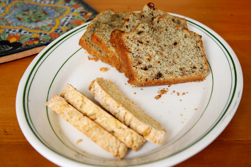 ginger biscotti and banana bread