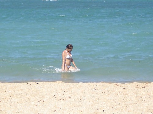 chica en la playa