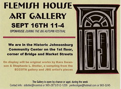front of postcard for the Flemish House Gallery