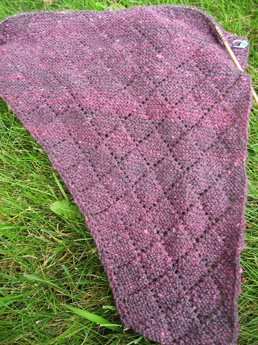 handspun shawl - in progress