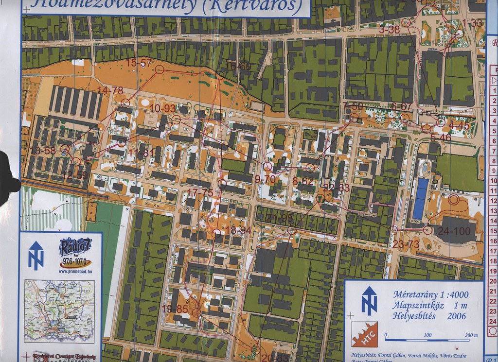 Rövidtávú OB 2006 - Selejtező térkép - Hódmezővásárhely