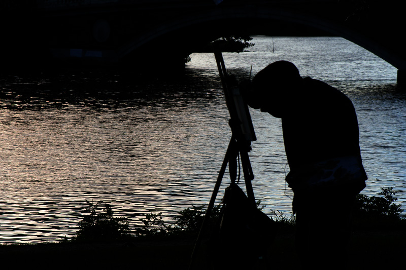 Artist Painting on the Charles River - Boston, MA
