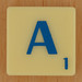 Scrabble Blue Letter A