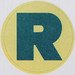 Vintage Sticker Letter R