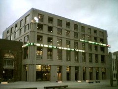 The NZX building with animated electronic signs