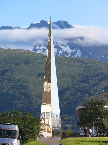 Mirror monument in Narvik