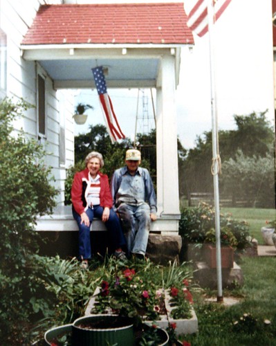 Grandma and Grandpa on the porch